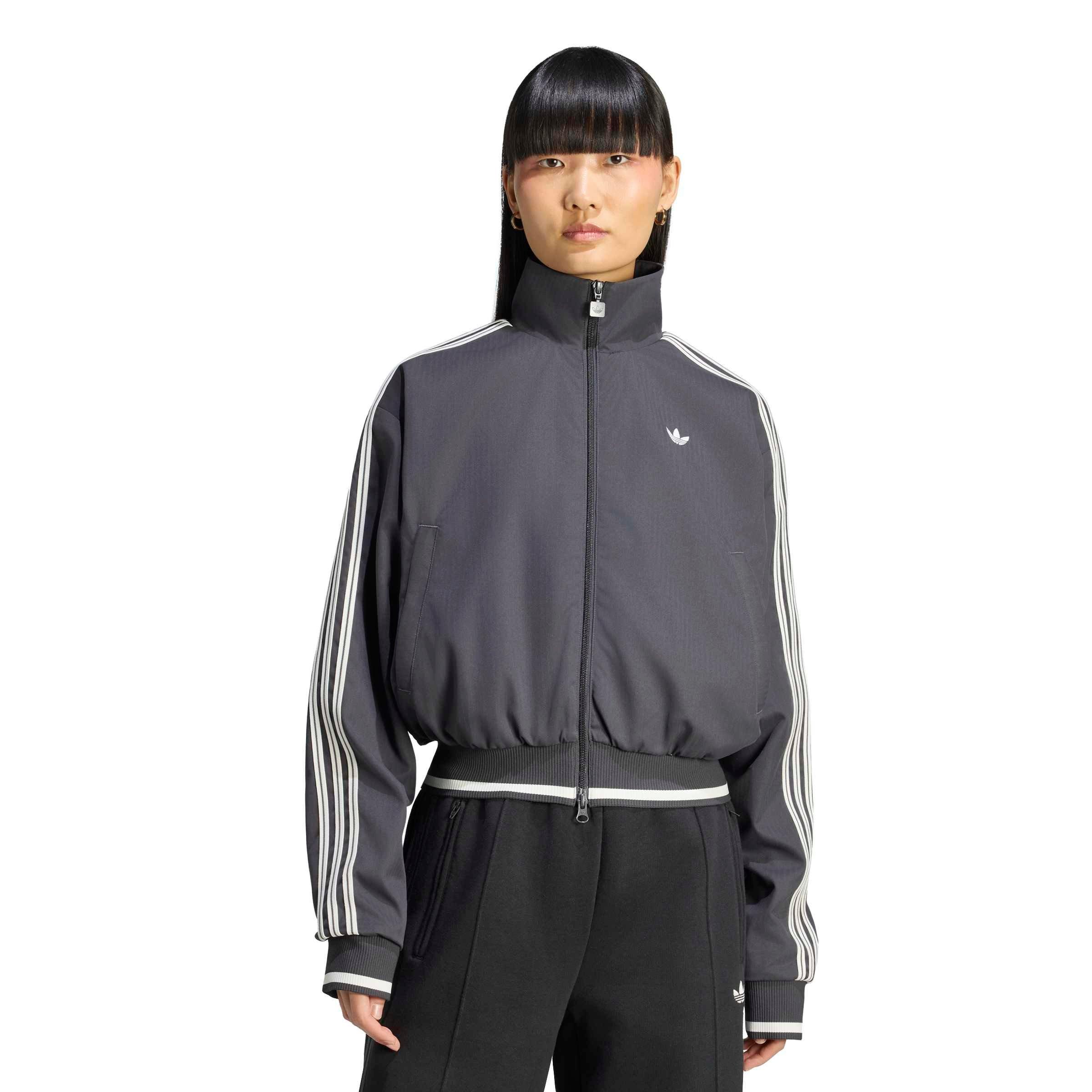 adidas Originals Women's Firebird Track Top - Black/White - BLACK/WHITE